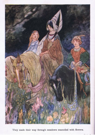 Hicieron su camino a través de prados esmaltados con flores de Charles Robinson